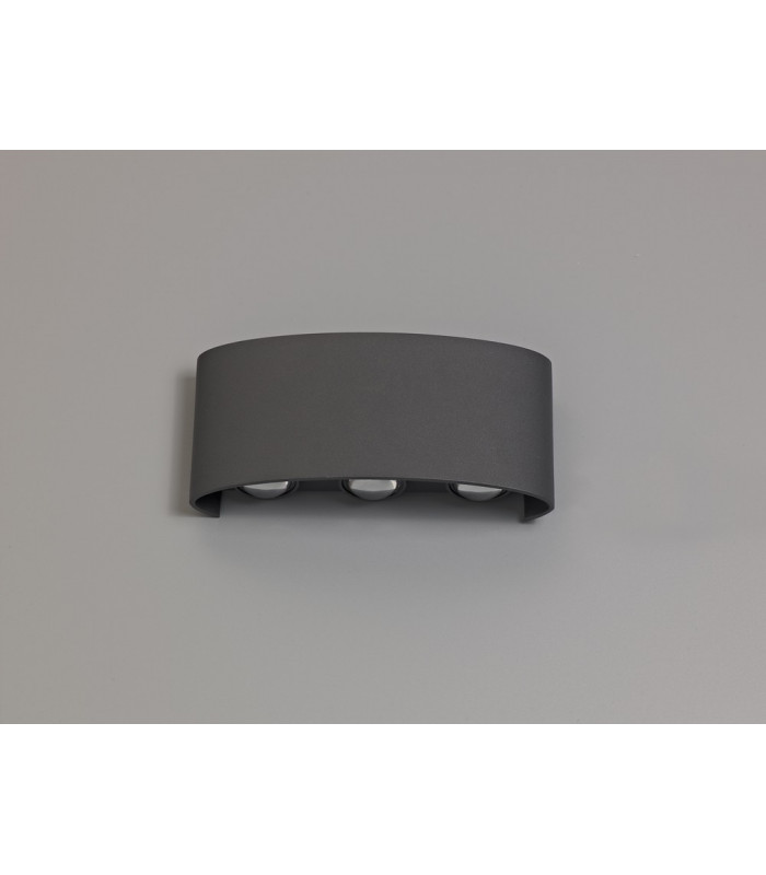 LED Up & Downward Lighting Wall Light, 6W, 3000K, Anthracite, 500lm, IP54
