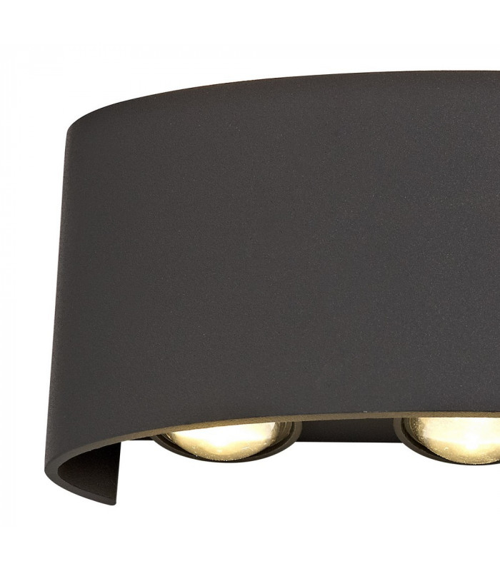 LED Up & Downward Lighting Wall Light, 6W, 3000K, Anthracite, 500lm, IP54