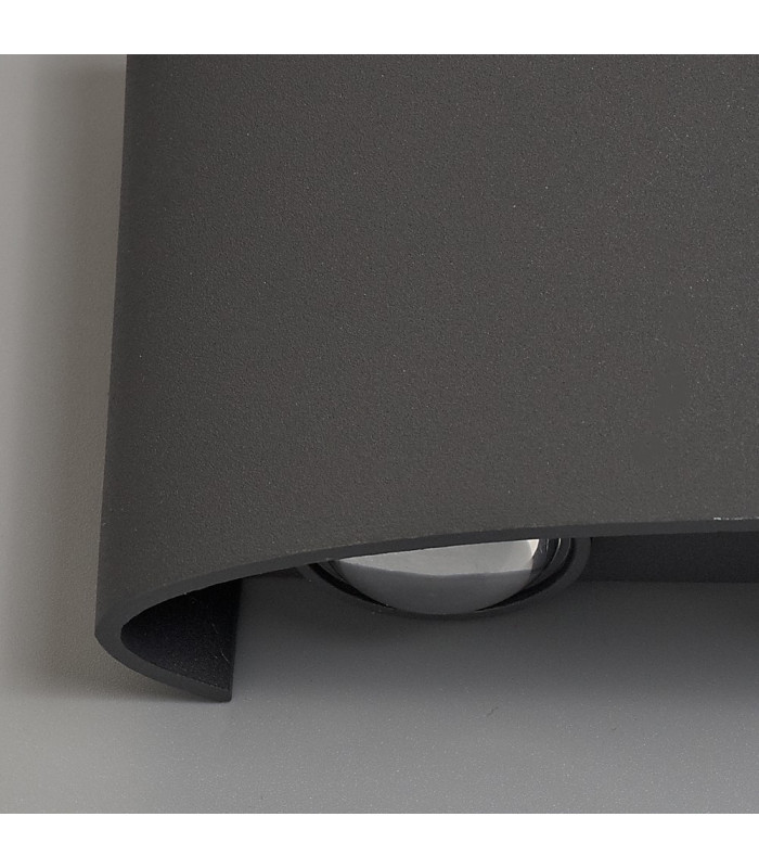 LED Up & Downward Lighting Wall Light, 6W, 3000K, Anthracite, 500lm, IP54