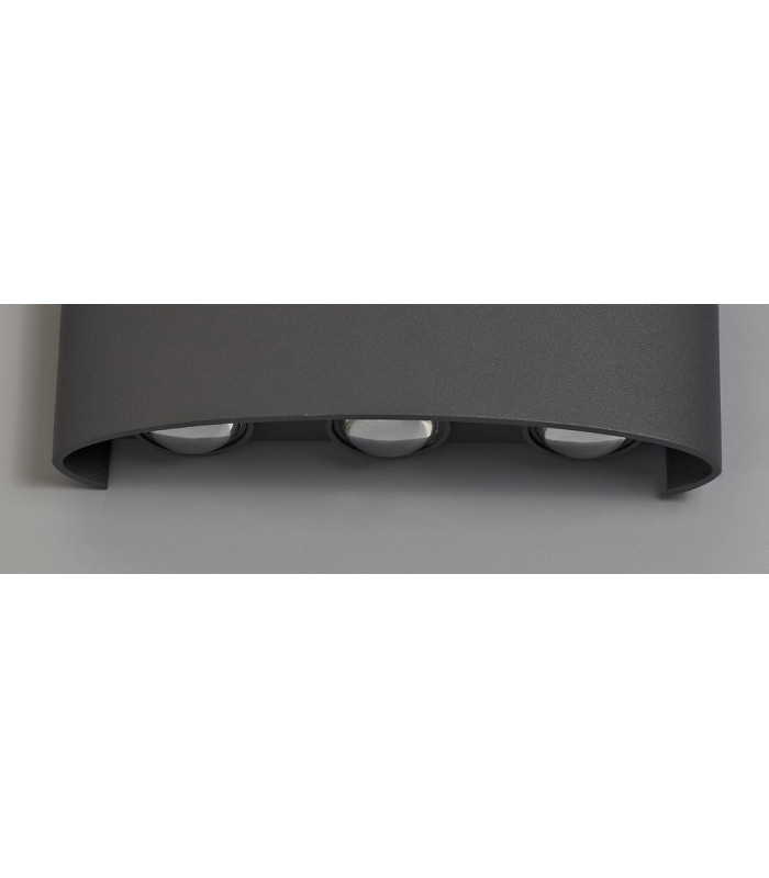 LED Up & Downward Lighting Wall Light, 6W, 3000K, Anthracite, 500lm, IP54