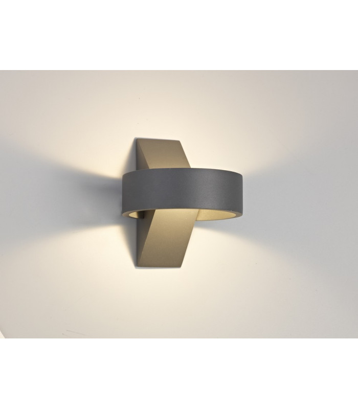 LED Up & Downward Lighting Wall Light, 6W, 3000K, Anthracite, 520lm, IP54