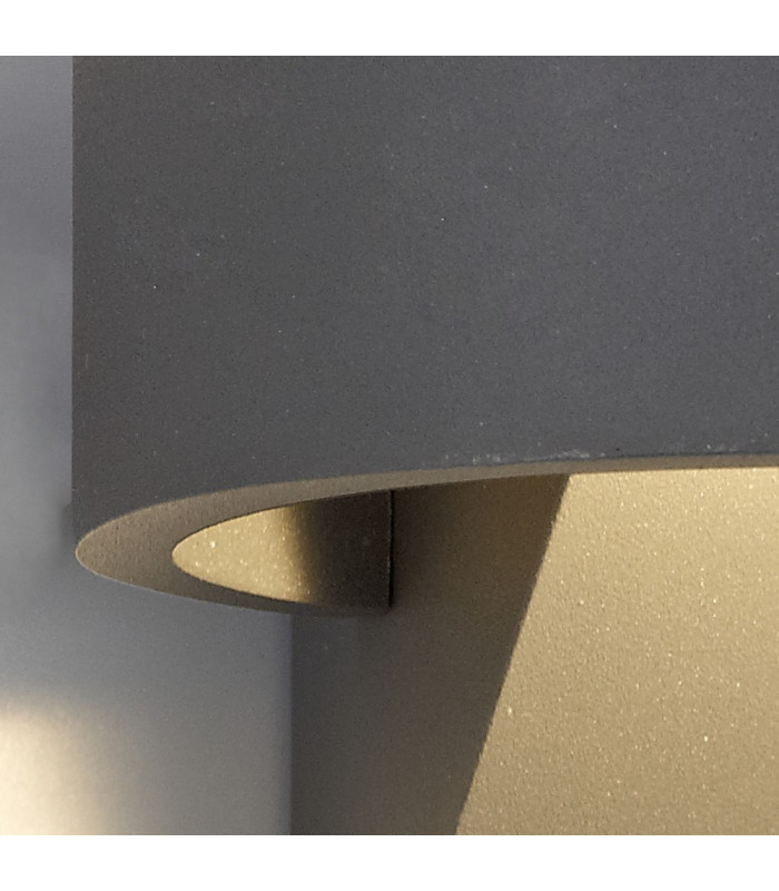LED Up & Downward Lighting Wall Light, 6W, 3000K, Anthracite, 520lm, IP54