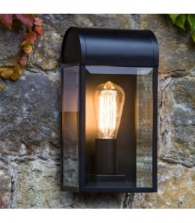 1 Light Outdoor Wall Lantern Black IP44, E27
