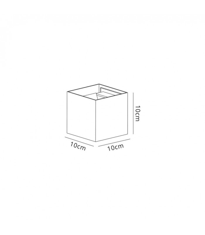 LED Up & Downward Lighting Wall Light 2x3W, 3000K Sand White, 410lm, IP54