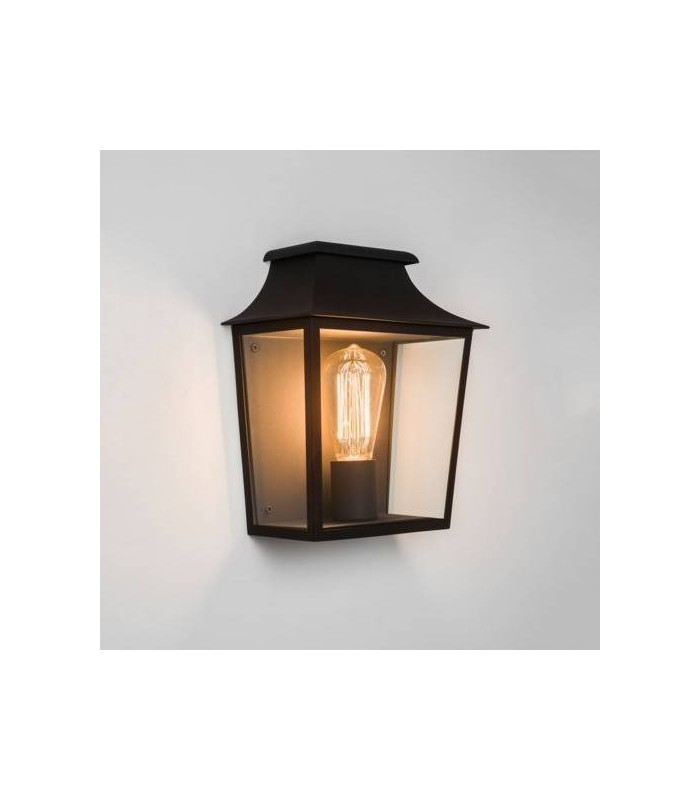1 Light Outdoor Wall Lantern Black IP44, E27