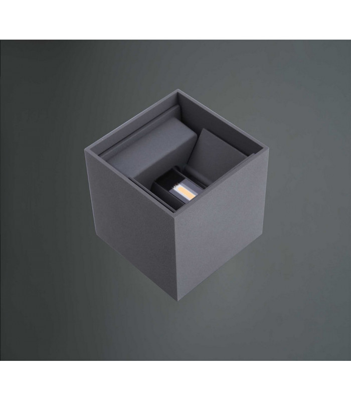 LED Up & Downward Lighting Wall Light 2x3W, 3000K Anthracite, 410lm, IP54