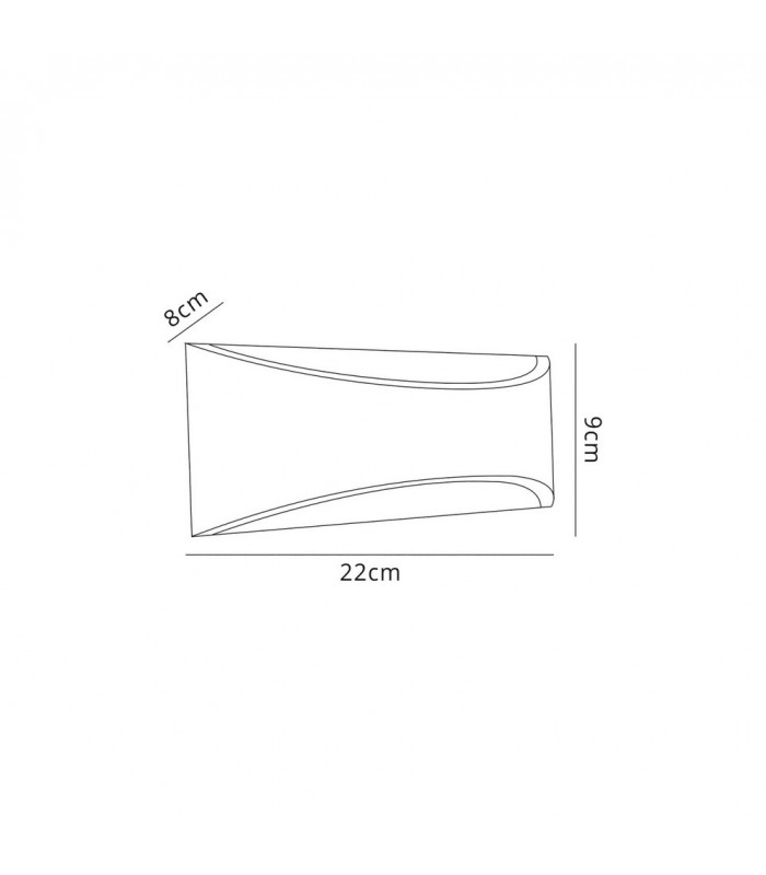 LED Up & Downward Lighting Wall Light 6W, 3000K, Sand White, 375lm, IP54