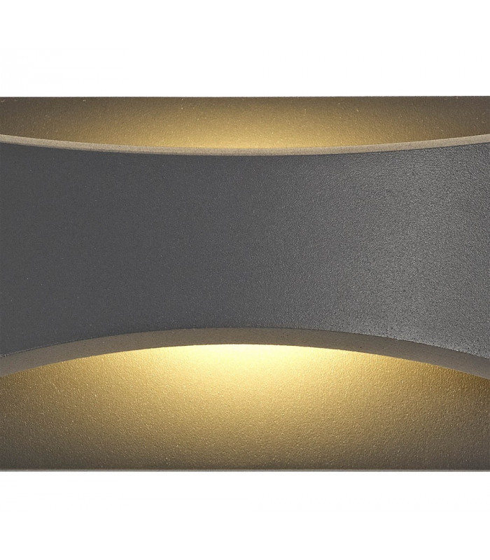 LED Up & Downward Lighting Wall Light 6W, 3000K, Anthracite, 375lm, IP54