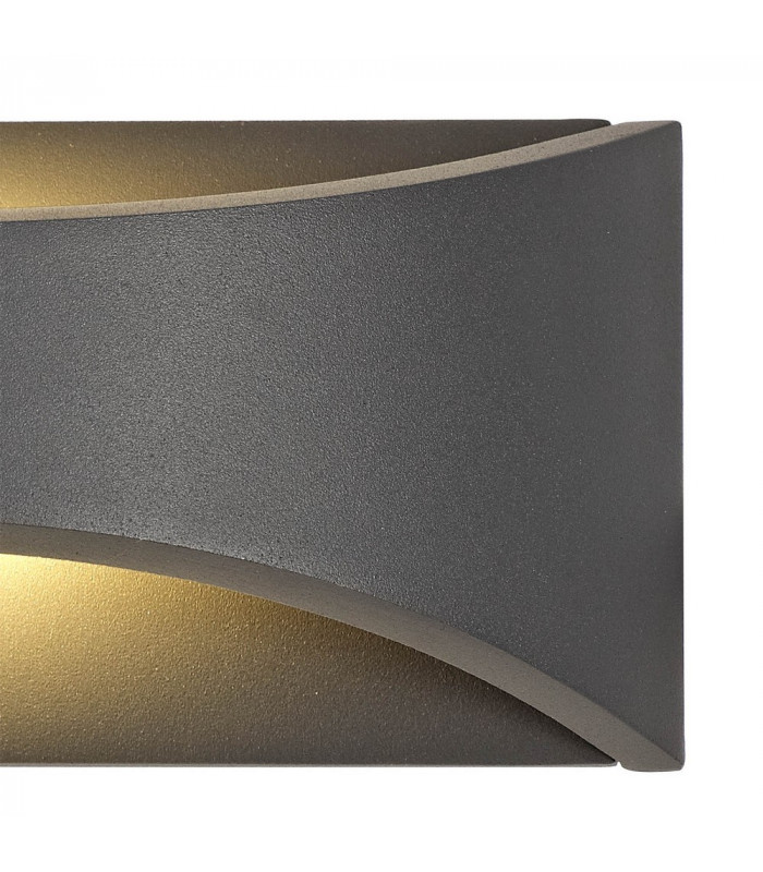 LED Up & Downward Lighting Wall Light 6W, 3000K, Anthracite, 375lm, IP54