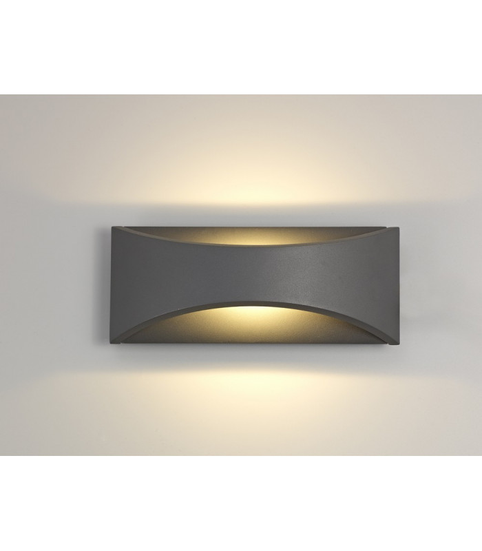 LED Up & Downward Lighting Wall Light 6W, 3000K, Anthracite, 375lm, IP54