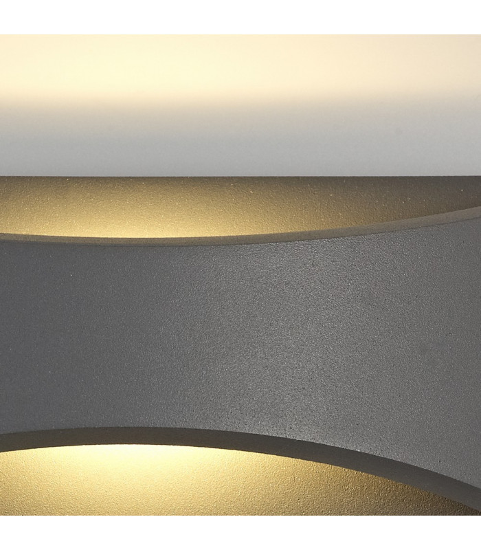 LED Up & Downward Lighting Wall Light 6W, 3000K, Anthracite, 375lm, IP54