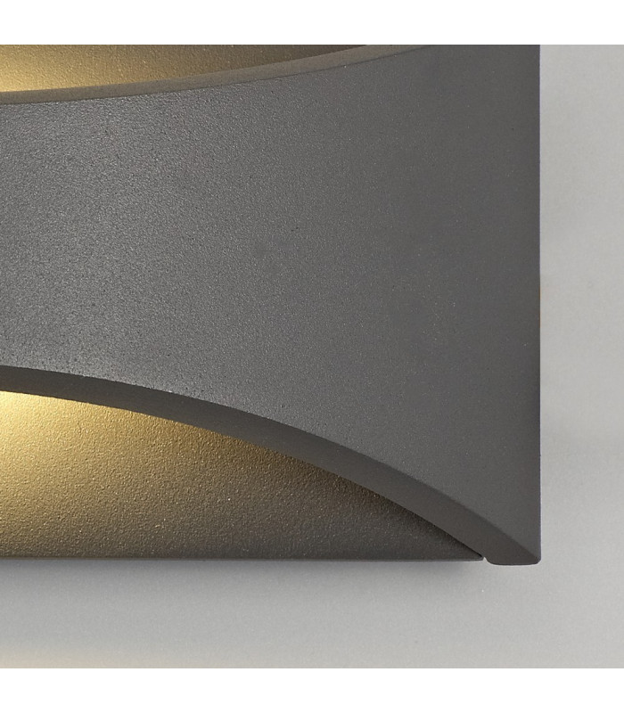 LED Up & Downward Lighting Wall Light 6W, 3000K, Anthracite, 375lm, IP54