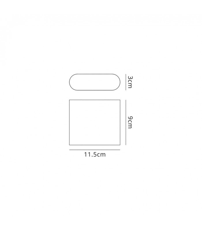 LED Up & Downward Lighting Small Wall Light 2x3W, 3000K, 350lm, Sand White, IP54