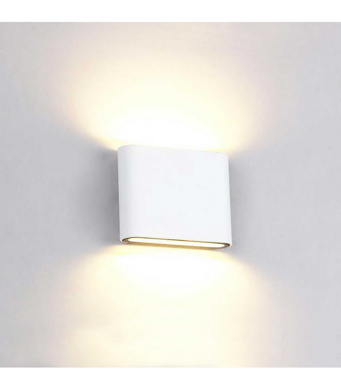 LED Up & Downward Lighting Small Wall Light 2x3W, 3000K, 350lm, Sand White, IP54