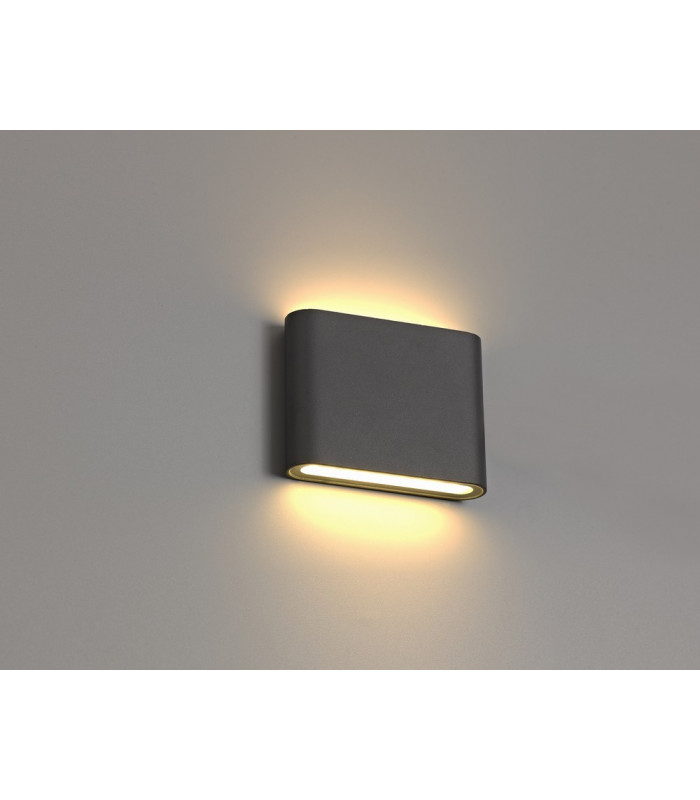 LED Up & Downward Lighting Small Wall Light 2x3W, 3000K, 350lm, Anthracite, IP54