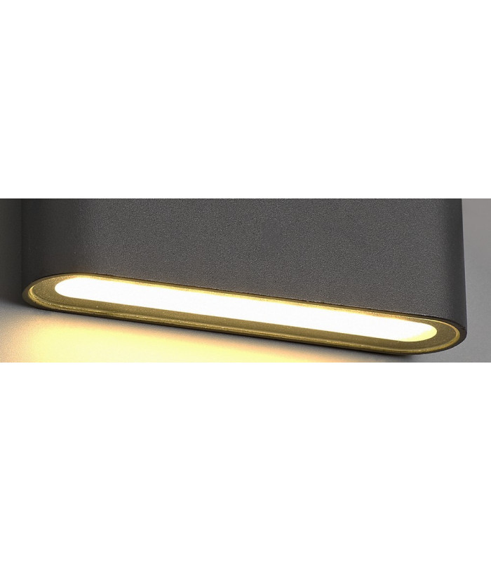 LED Up & Downward Lighting Small Wall Light 2x3W, 3000K, 350lm, Anthracite, IP54