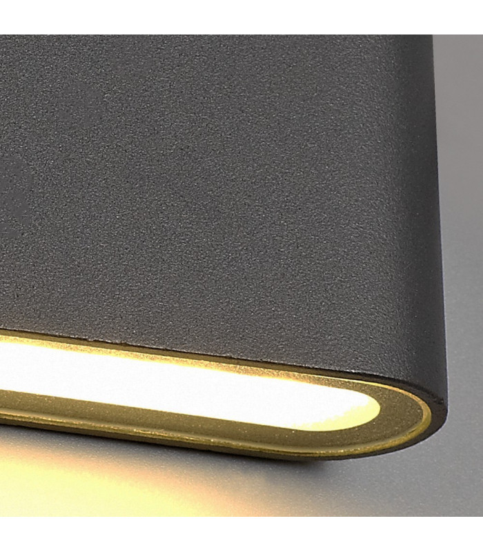 LED Up & Downward Lighting Small Wall Light 2x3W, 3000K, 350lm, Anthracite, IP54