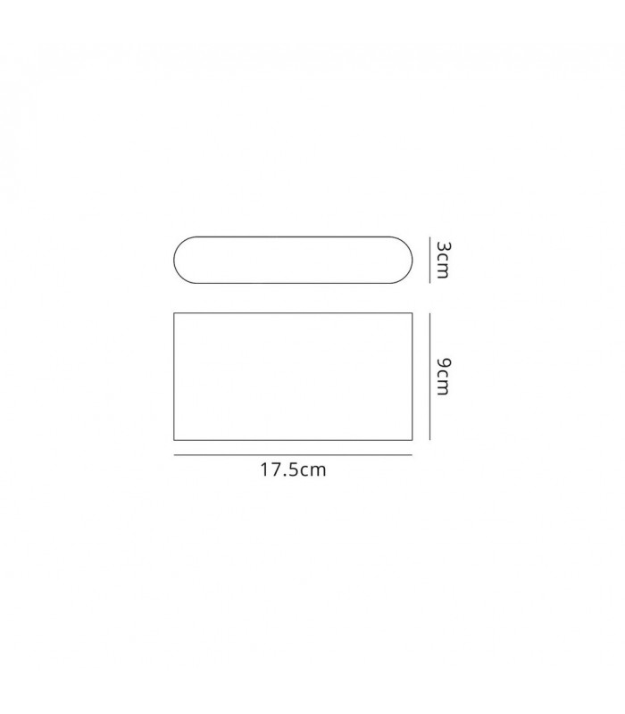 LED Up & Downward Lighting Large Wall Light 2x6W, 3000K, 452lm, Sand White, IP54