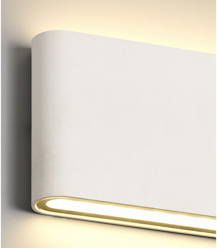 LED Up & Downward Lighting Large Wall Light 2x6W, 3000K, 452lm, Sand White, IP54