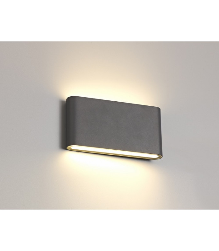 LED Up & Downward Lighting Large Wall Light 2x6W, 3000K, 452lm, Anthracite, IP54
