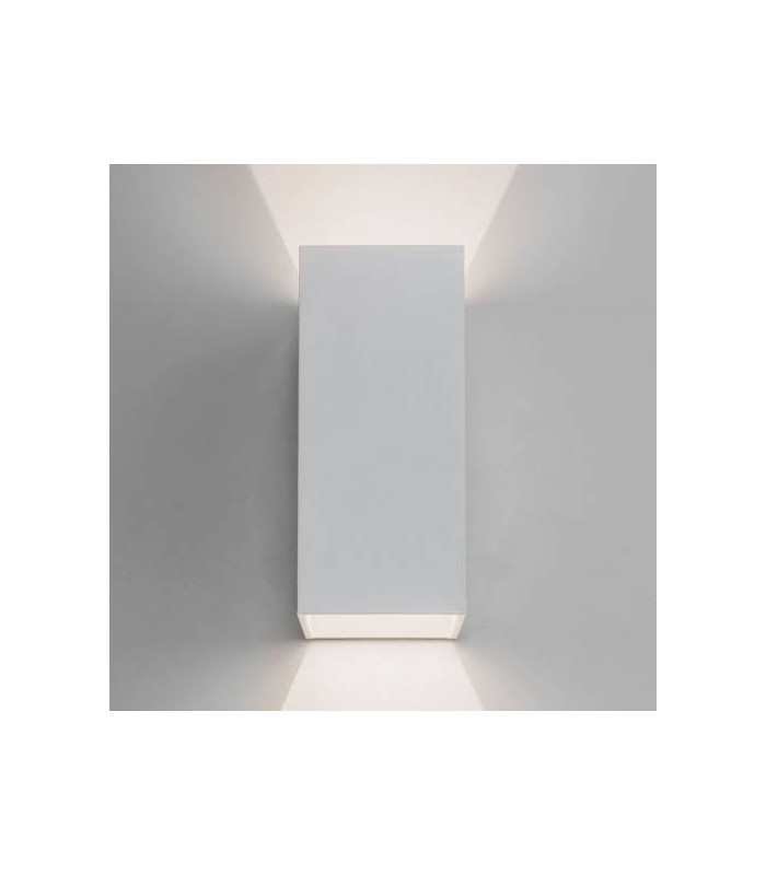 LED 1 Light Outdoor Up Down Medium Wall Light Textured White IP65