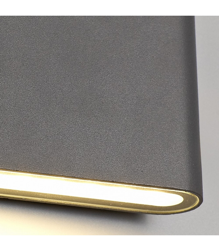 LED Up & Downward Lighting Large Wall Light 2x6W, 3000K, 452lm, Anthracite, IP54