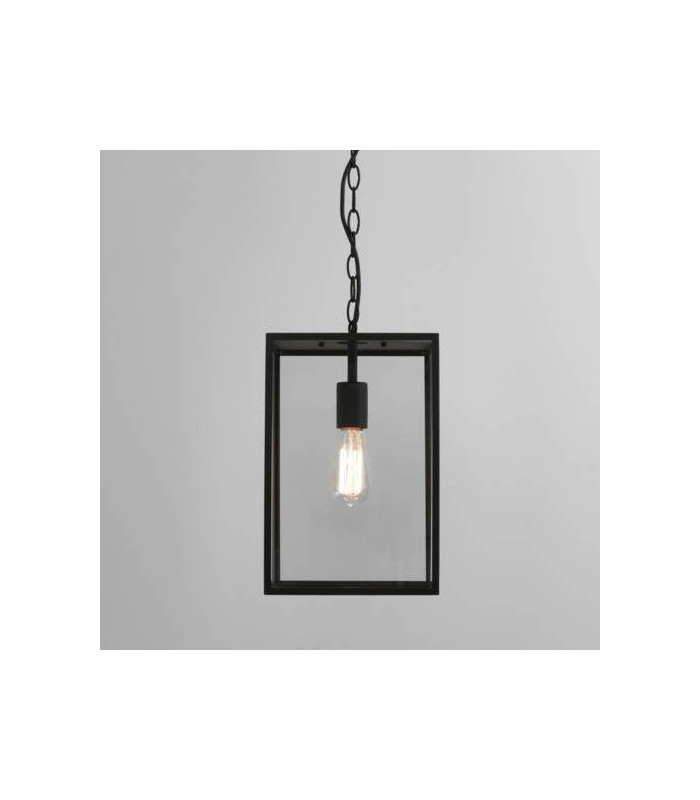 1 Light Outdoor Ceiling Pendant Light Textured Black, E27