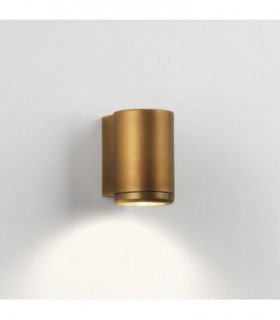 1 Light Outdoor Coastal Wall Downlight Antique Brass IP44, GU10