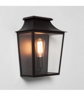 1 Light Outdoor Wall Lantern Textured Black IP44, E27