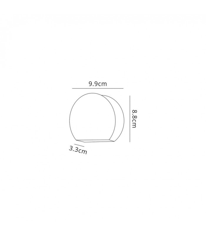 LED Wall Down Light 3W, 3000K, Anthracite, 270lm, IP54