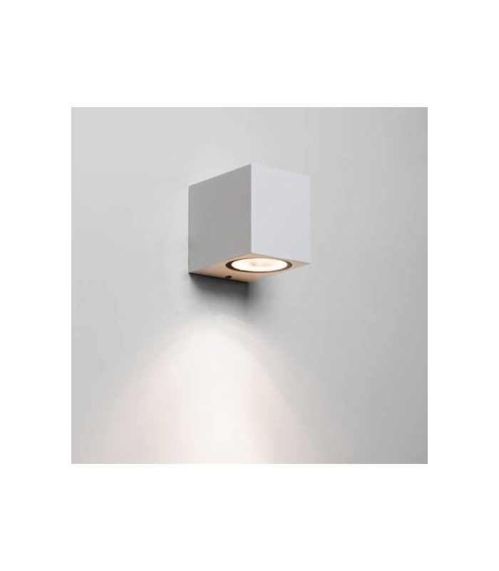 LED 1 Light Outdoor Small Wall Light Textured White IP44, GU10
