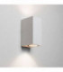 LED 2 Light Outdoor Large Up Down Wall Light Textured White IP44, GU10