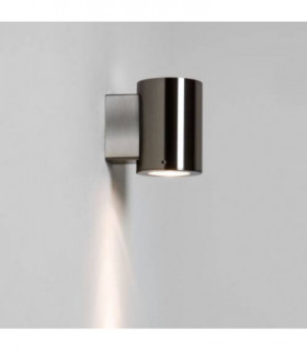 1 Light Outdoor Wall Light Brushed Stainless Steel IP44, GU10