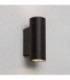 LED 1 Light Outdoor Up Down Twin Wall Light Textured Black IP54