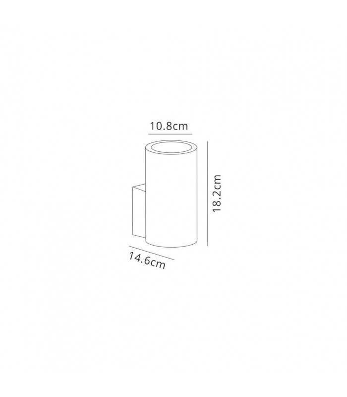 Wall Down Lamp, 1 x E27, IP54, Graphite