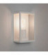 1 Light Outdoor Wall Lantern Matt White IP44, E27