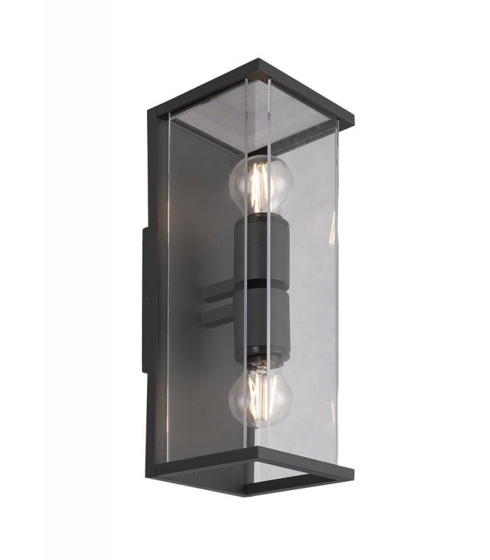 Wall Lamp, 2 x E27, IP54, Graphite