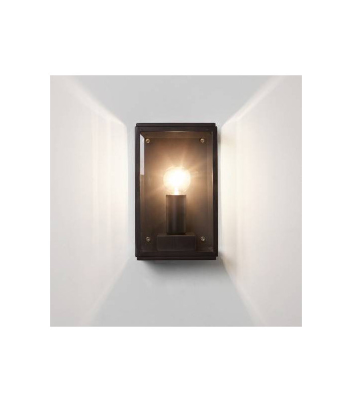 1 Light Outdoor Small Wall Lantern Textured Black IP44, E14