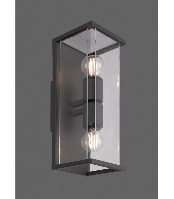 Wall Lamp, 2 x E27, IP54, Graphite