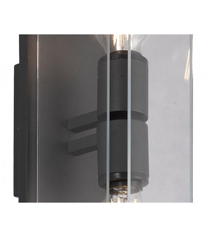 Wall Lamp, 2 x E27, IP54, Graphite