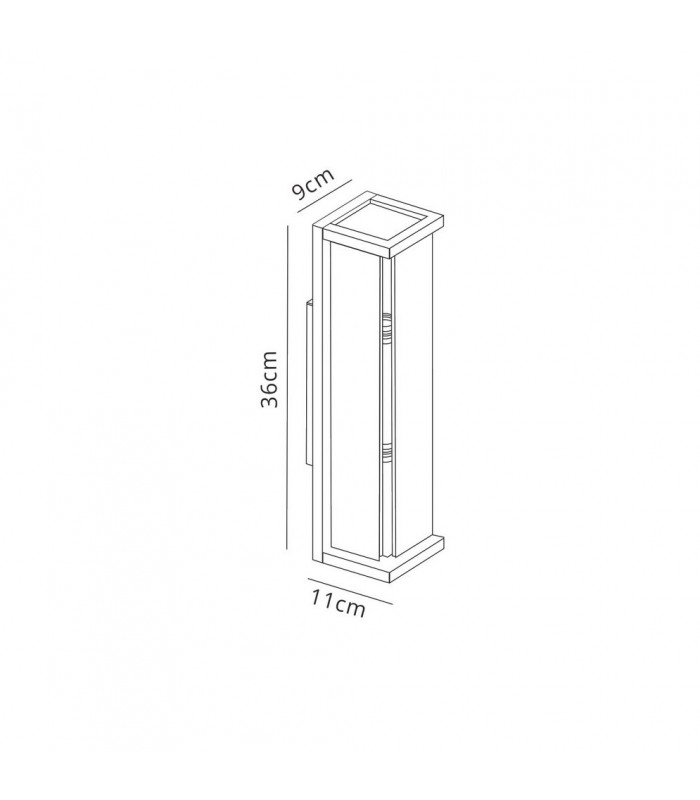 Wall Lamp 2 x E27, IP54, Graphite