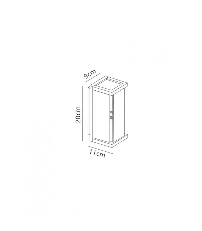 Wall Lamp, 1 x E27, IP54, Graphite