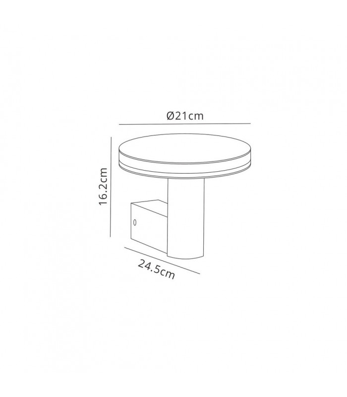 Wall Lamp, 10W LED, 3000K, 700lm, IP54, Anthracite