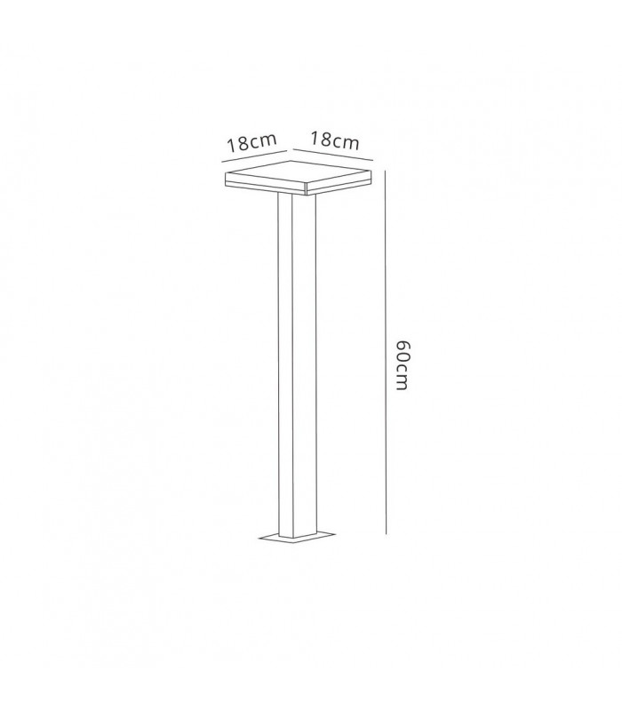 Bollard Pillar Lamp, 10W LED, 3000K, 700lm, IP54, Anthracite, 3 Years Warranty