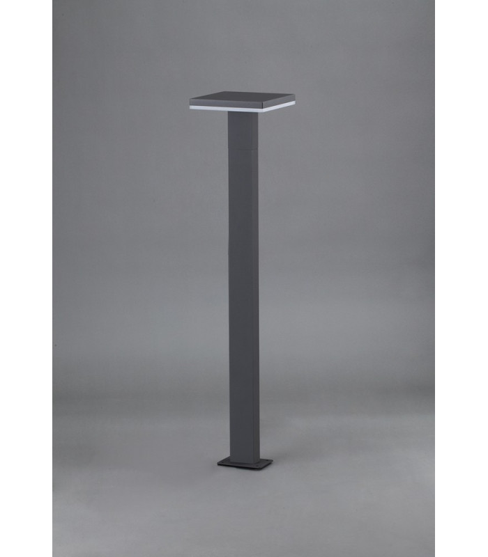 Bollard Pillar Lamp, 10W LED, 3000K, 700lm, IP54, Anthracite