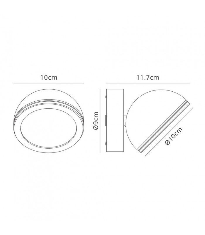 Wall Down Lamp, 1 x GX53, IP54, Anthracite
