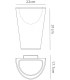 Flush Wall Lamp, 1 x E27, IP54, White