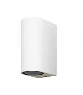 Round Wall Lamp, 2 x GU10, IP54, Sand White
