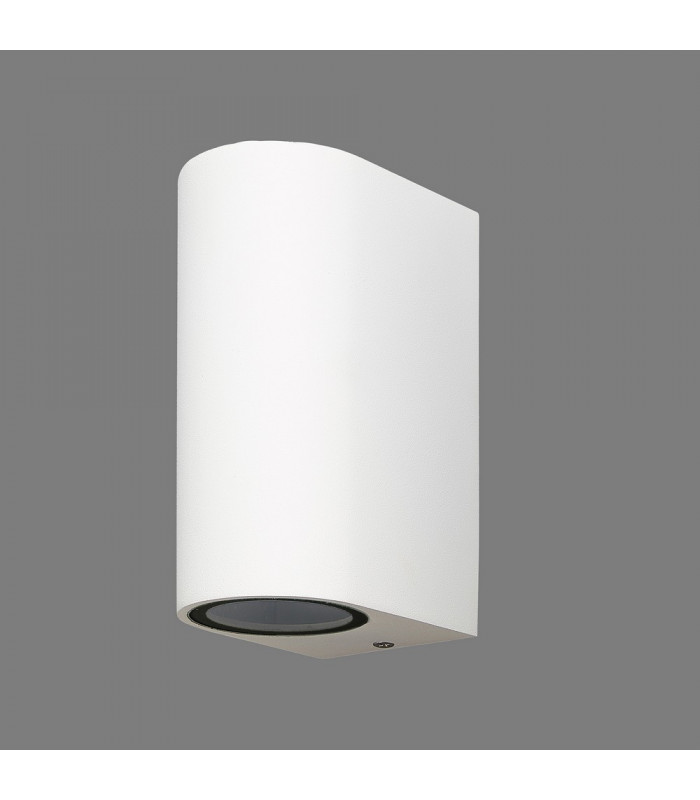 Round Wall Lamp, 2 x GU10, IP54, Sand White