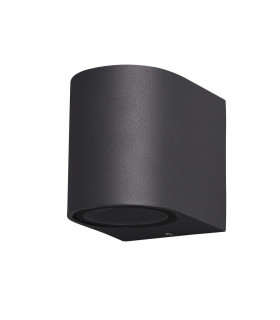 Round Wall Down Lamp, 1 x GU10, IP54, Anthracite